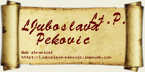 LJuboslava Peković vizit kartica